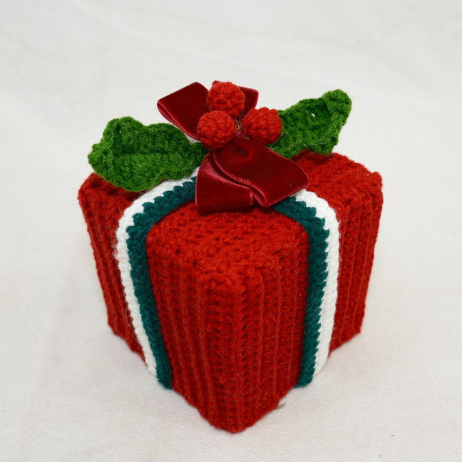 Crochet Christmas Gift Box Ornament CF20343