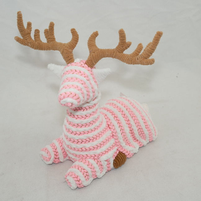 Crochet Christmas Elk Reindeer House Ornament CF20349