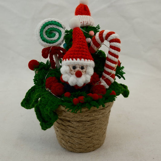 Christmas Crochet Santa Claus Ceramic Gift CF20419