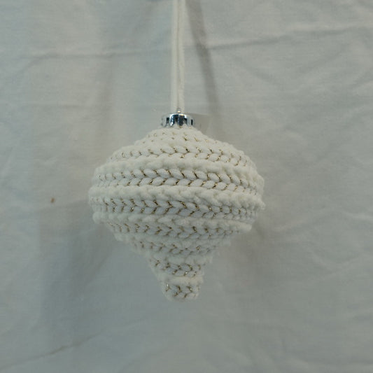 Christmas White Bauble Handicraft CF20435