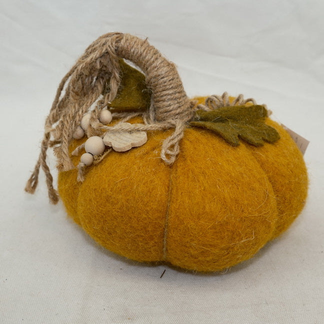 Harvest Fall Felt Pumpkin Ornament CF20474