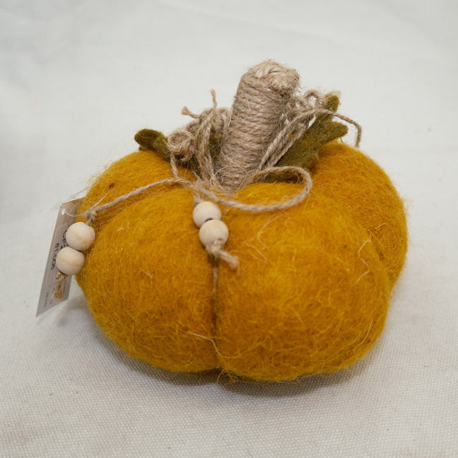 Harvest Fall Felt Pumpkin Ornament CF20478