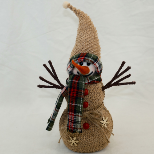 Handmade Jute Vintage Christmas Snowman Ornaments CF205589