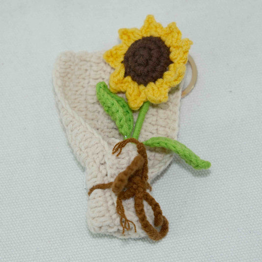 Crochet Sunflower Keychain CF30190