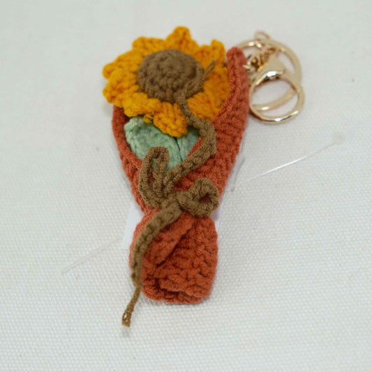 Crochet Sunflower Keychain CF30191