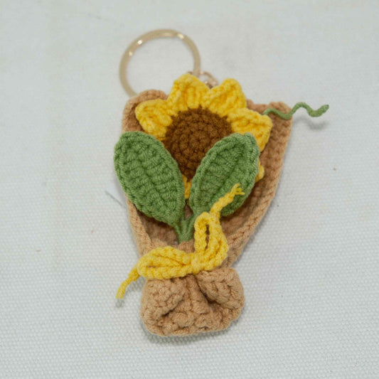Crochet Sunflower Keychain CF30193