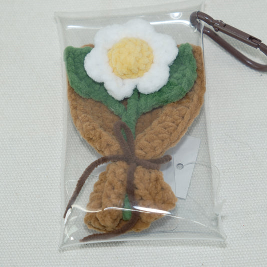 Crochet Daisy Flower Keychain Gift CF30205