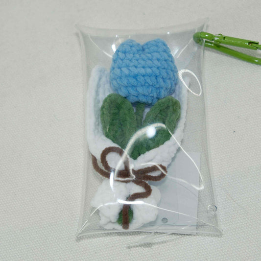 Crochet Tulip Flower Keychain Gift CF30207